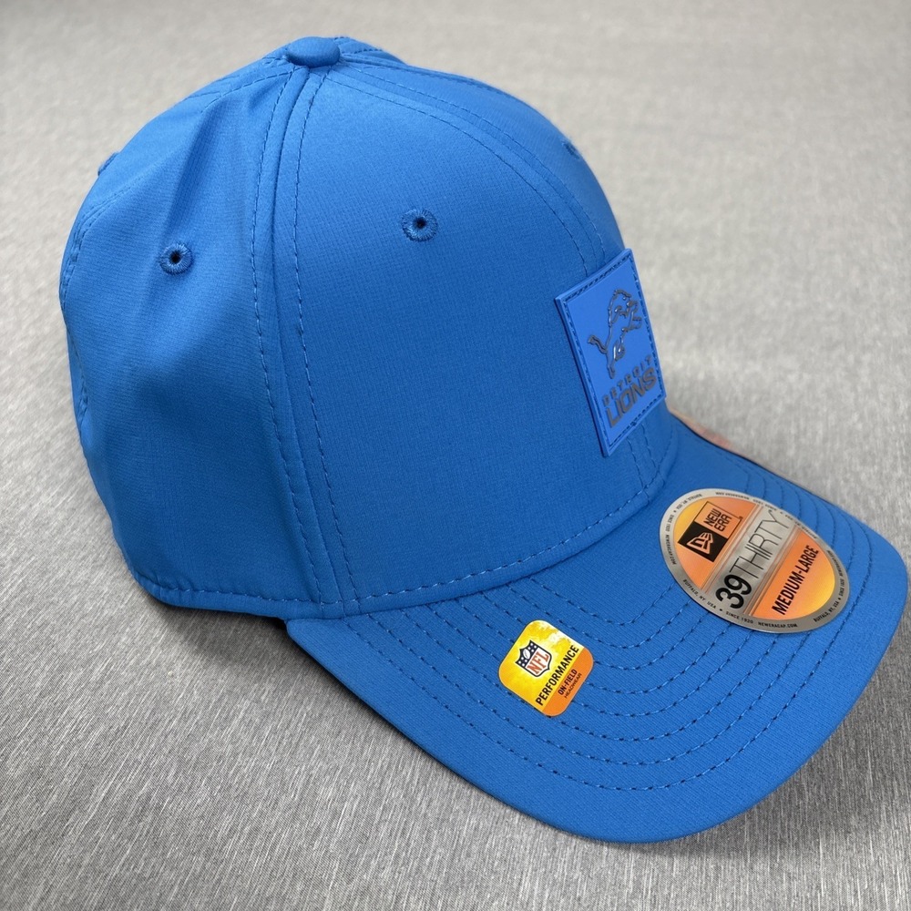 Detroit Lions New Era 39Thirty Medium_Large Size Side Line Collection Blue Color - Picture 7 of 10